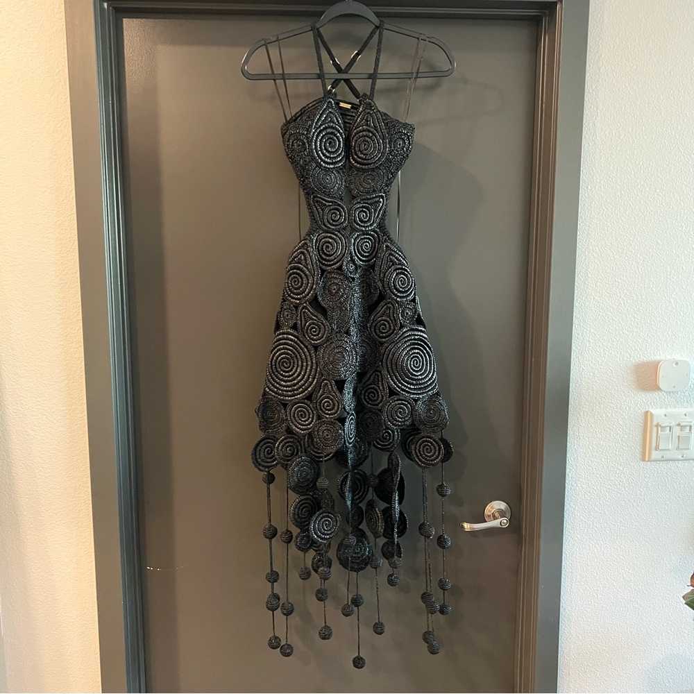 Cult Gaia Leela Crochet Black Dress Size XS - Picture 3 of 13